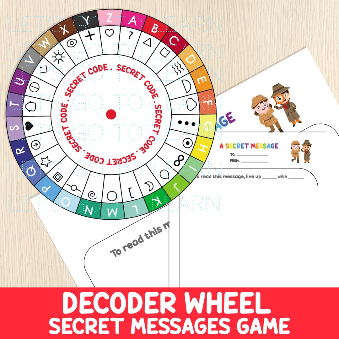 Decoder Wheel, Secret Codes Game, Secret Messages, Spy Gadget, Escape ...