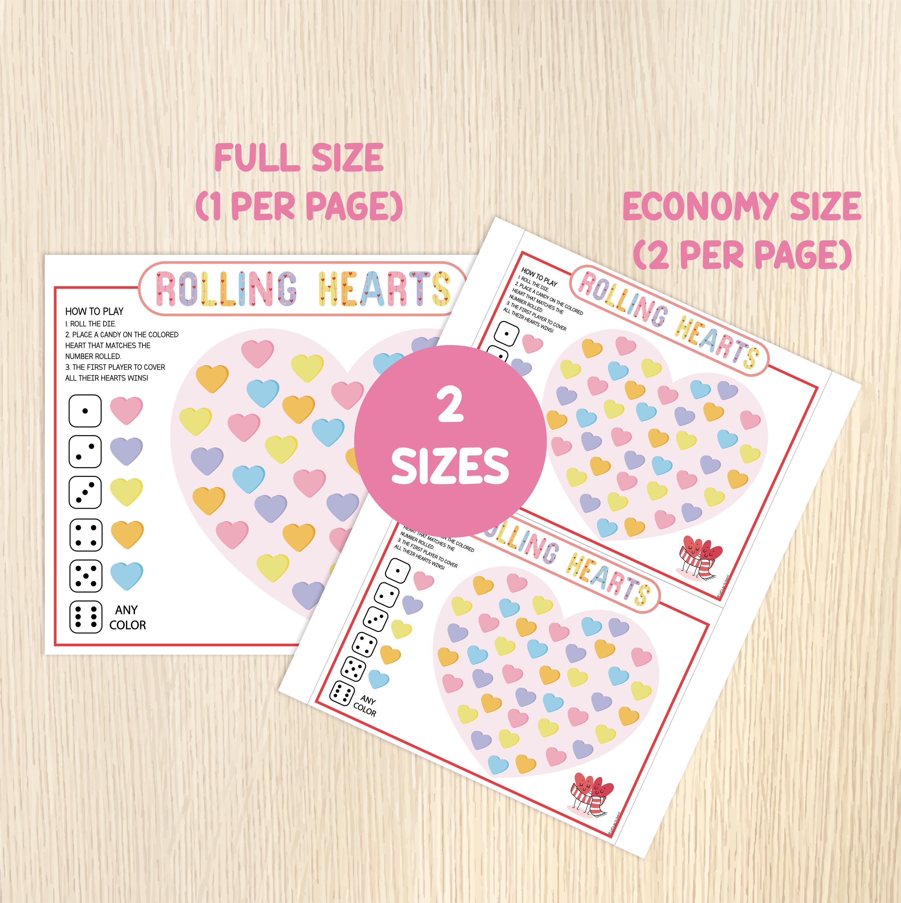 Valentine's Day Candy Game - Rolling Hearts Valentine Game for Kids ...