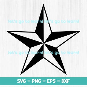 Nautical Star SVG - Compass Rose Clipart - Nautical Star Cut Files - Nautical Star Clipart - Facet Star Vector - Sublimation Star - Cricut