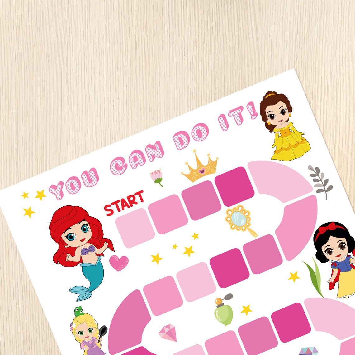 Princess Reward Chart - Little Princess Sticker Chart - Baby Princess ...