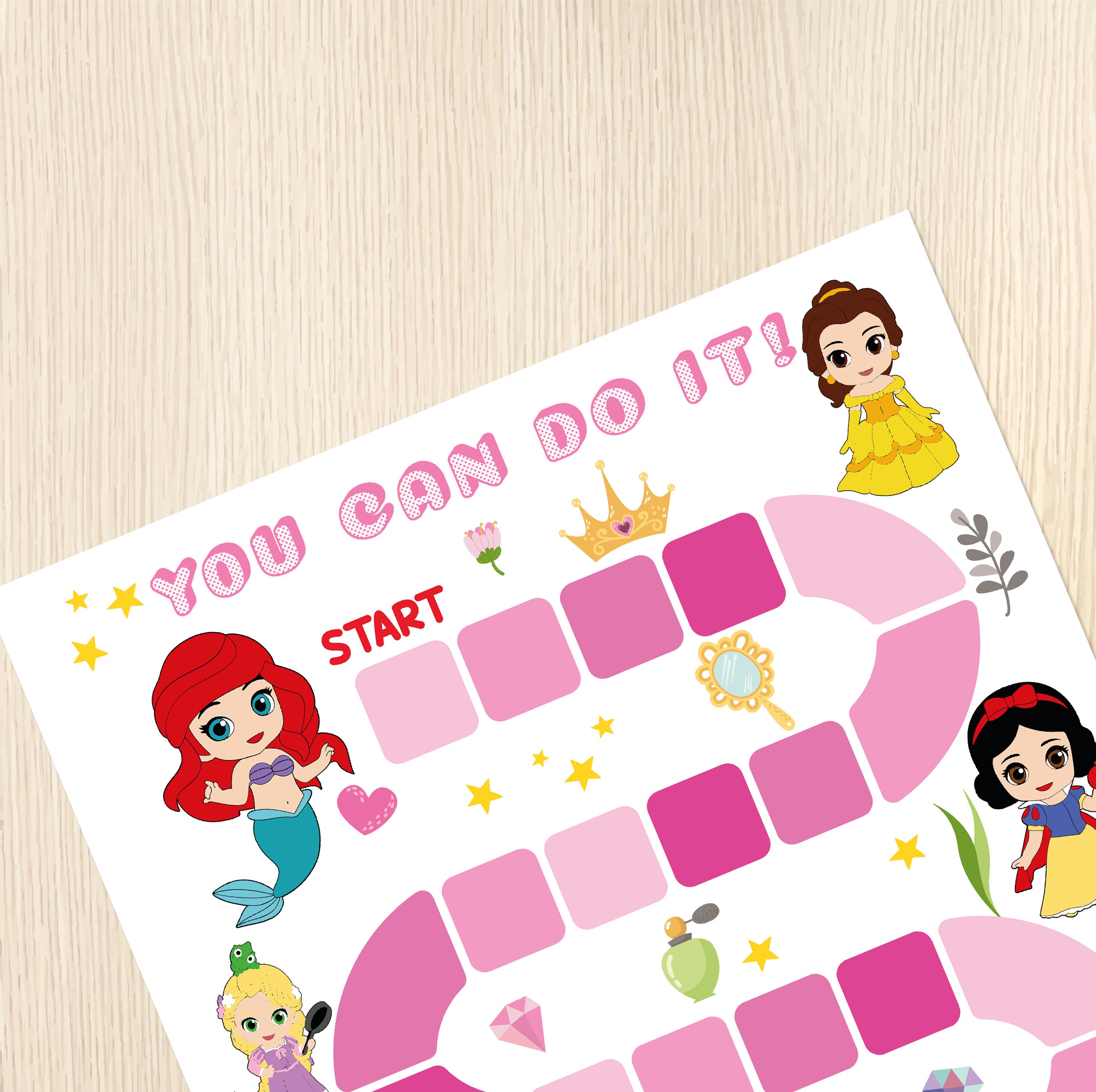 Princess Reward Chart - Little Princess Sticker Chart - Baby Princess ...