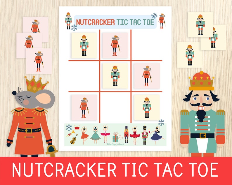 Nutcracker Tic Tac Toe Christmas Game ToddlerPreschool image 1