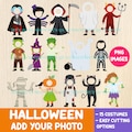 Halloween Add your Own Photo Picture BUNDLE - Halloween Costume Photo Frames - Halloween Bulletin Board Idea - Add Photo Clipart Pack