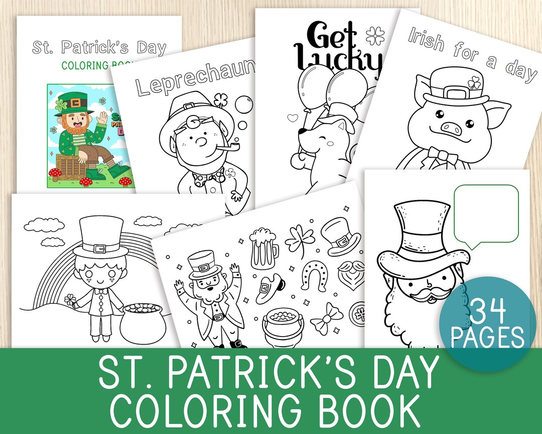 St Patrick's Day Coloring Book Coloring Sheets Pages for