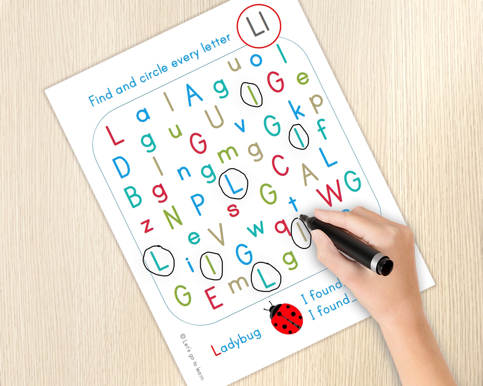 A to Z Letter Find Worksheets Upper & Lowercase Alphabet  Etsy