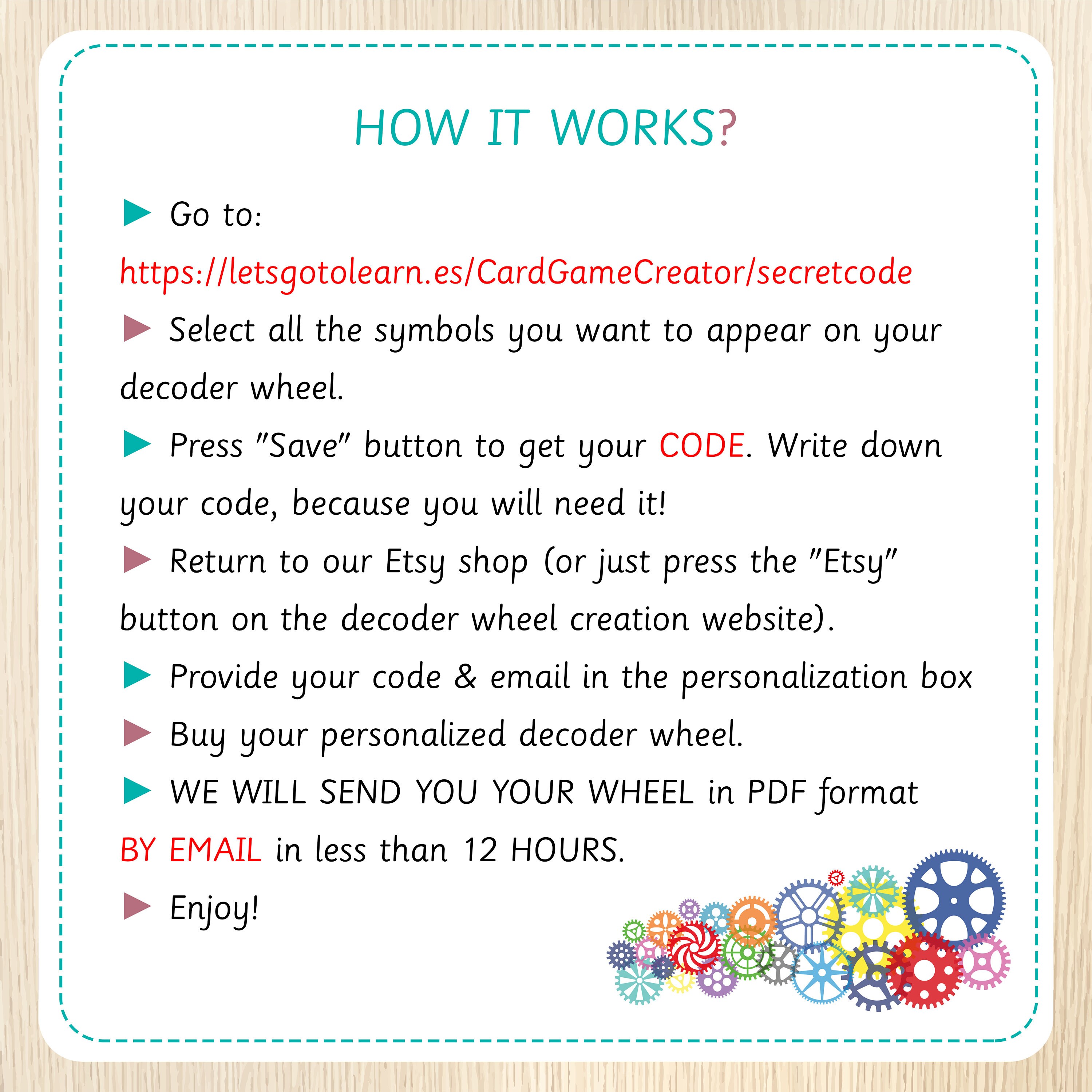 Personalized Decoder Wheel, Create Your Own Wheel, Secret Codes, Secret ...