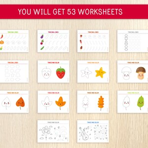 Tracing Practice Worksheets - Pre-Writing Activities - Line Tracing - Toddler, Preschool - Handwriting - Busy Book Pages - Homeschool image 4