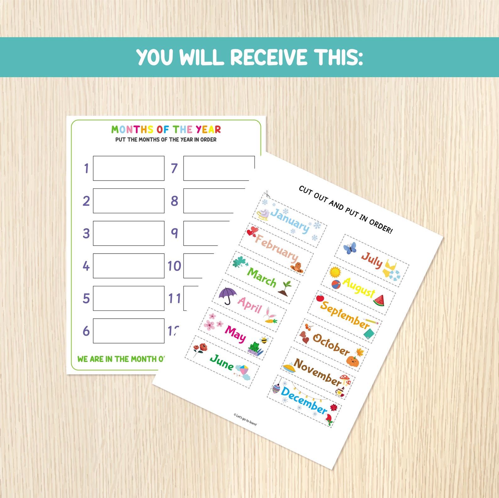 Months of the Year Worksheet - Morning Binder Printable Activity - Busy ...