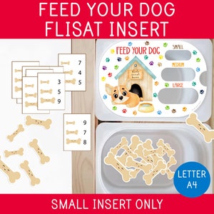 Sorteren op maat Spel, Flisat-inzetstuk, Flisat-tafelactiviteit, Trofast-afvalbakdeksel, afdrukbaar klein inzetstuk, zintuiglijke tafel, kleuterschool, thuisonderwijs