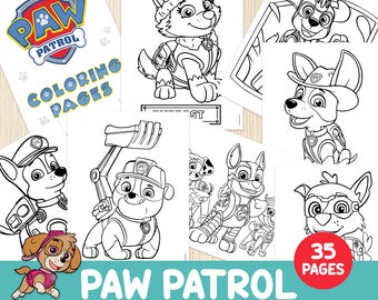 Pagine da colorare per zampe BUNDLE, Disegni da colorare di cani da colorare, Bambino piccolo, Scuola materna, Festa di compleanno per bambini, Bomboniere, Attività di abilità motoria fine