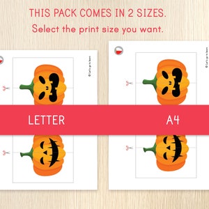 Pumpkin Matching Game - Halloween Matching Game - Halloween Activity - Toddler, Preschool ...