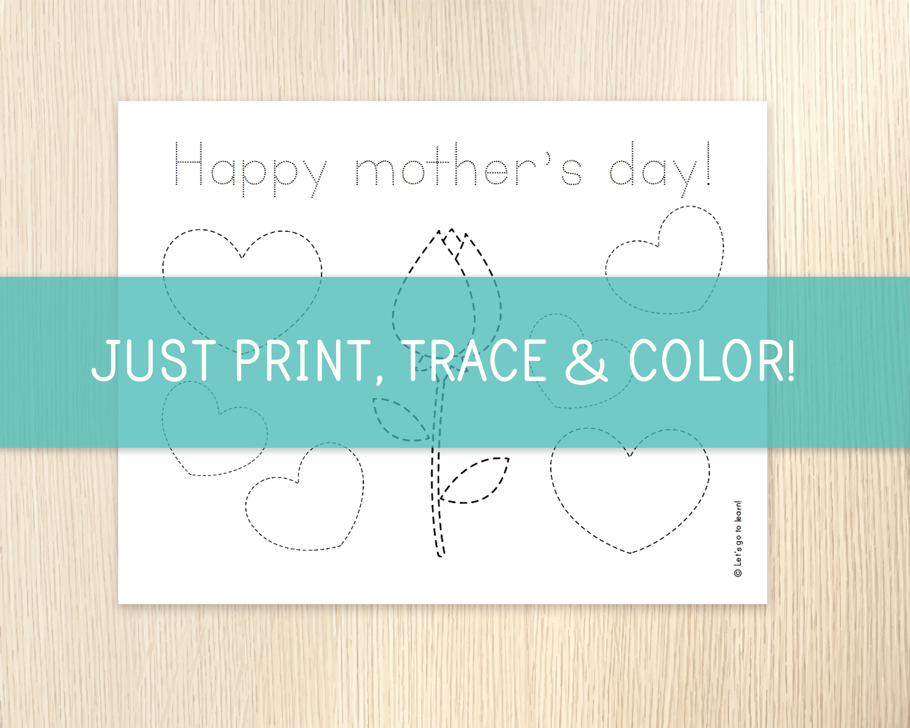 Present Traceable Mother's Day Gift - Tracing Activities - Worksheets for Kids - Greeting ...