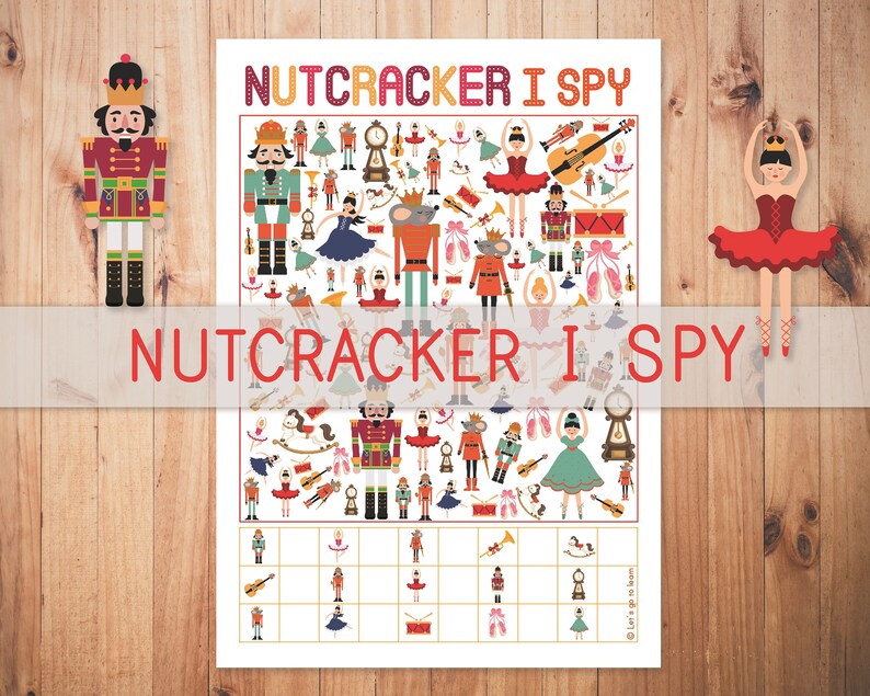 Nutcracker I Spy Printable Game Christmas Game Nutcracker Etsy