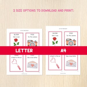 Valentine's Day Movement Cards - Valentines Game - Toddler, Preschool & Kindergarten Activity - Brain Breaks - Valentines Action Cards image 5