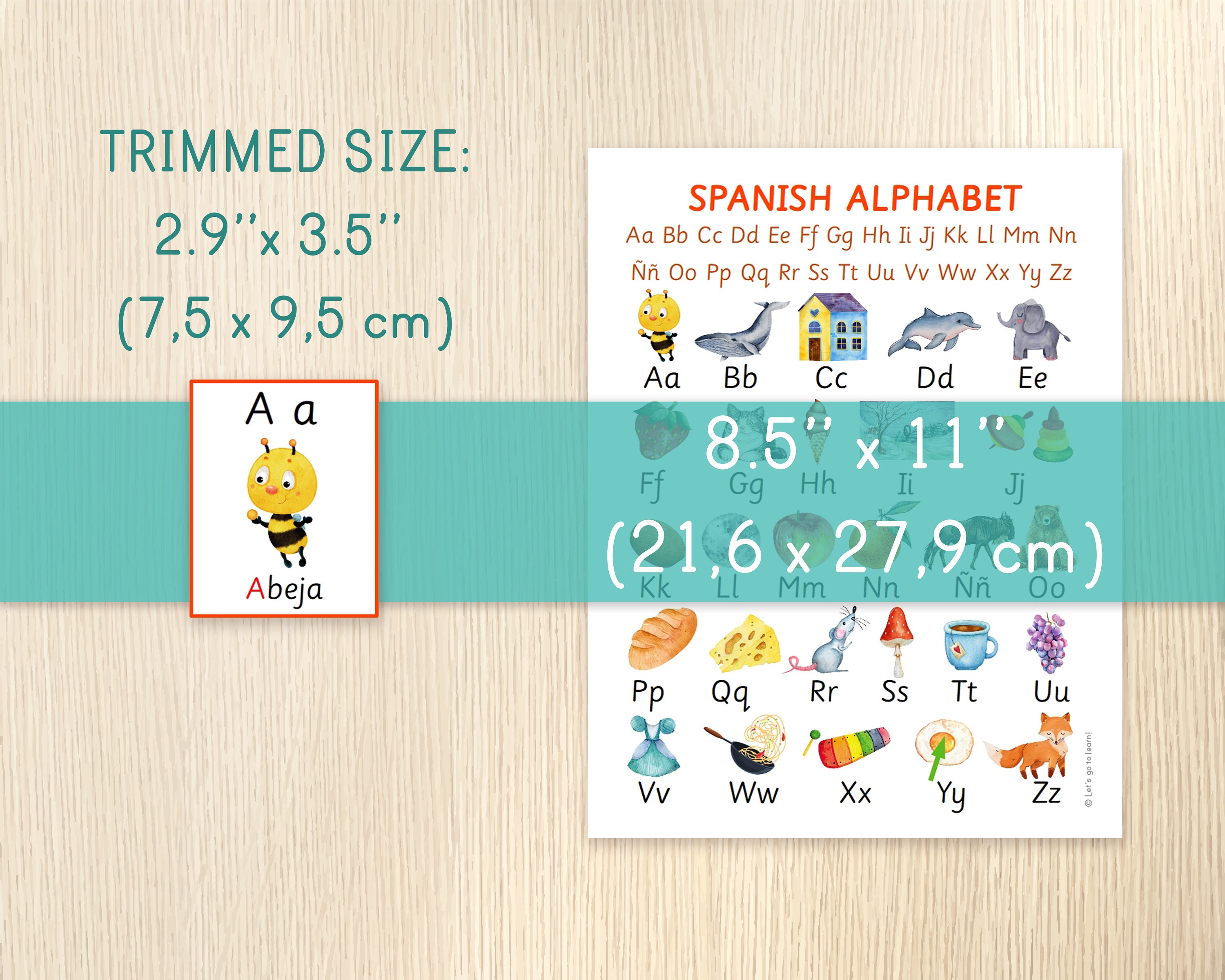 Spanish Alphabet BUNDLE, 27 Flashcards, 1 Chart & 1 Pronunciation ...