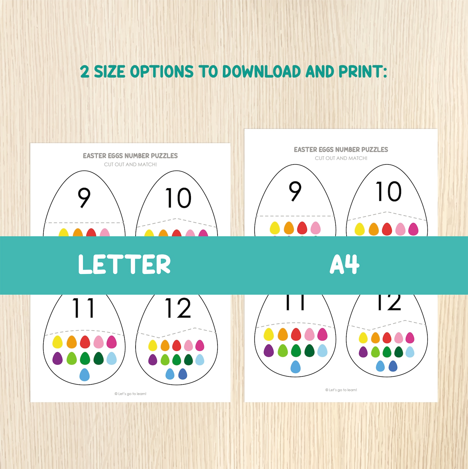 Easter Egg Number Matching - Easter Eggs Puzzles - Counting Activity ...