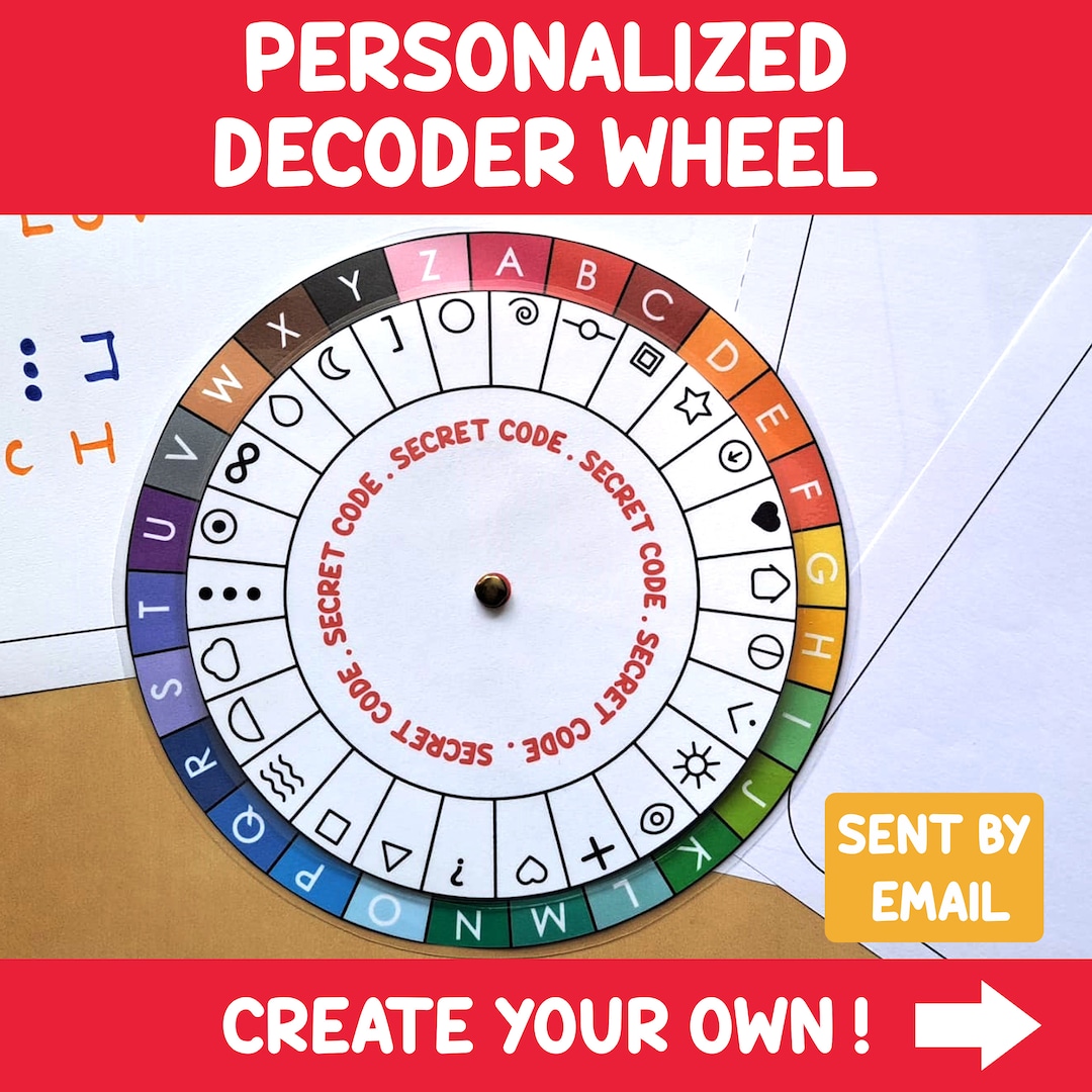 Personalized Decoder Wheel, Create Your Own Wheel, Secret Codes, Secret ...