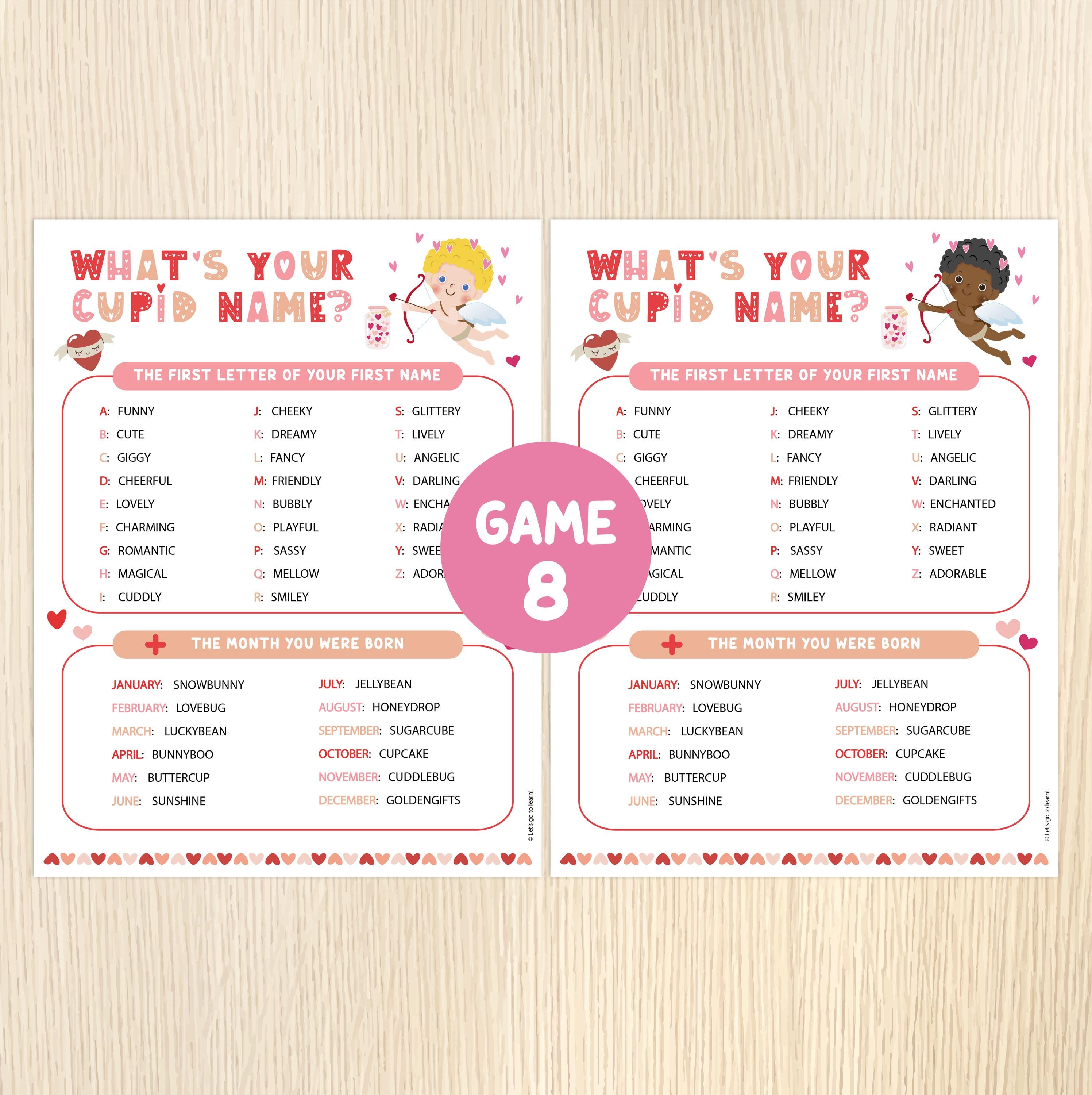 Valentine' S Day Printable Games BUNDLE - Valentines Party Games ...