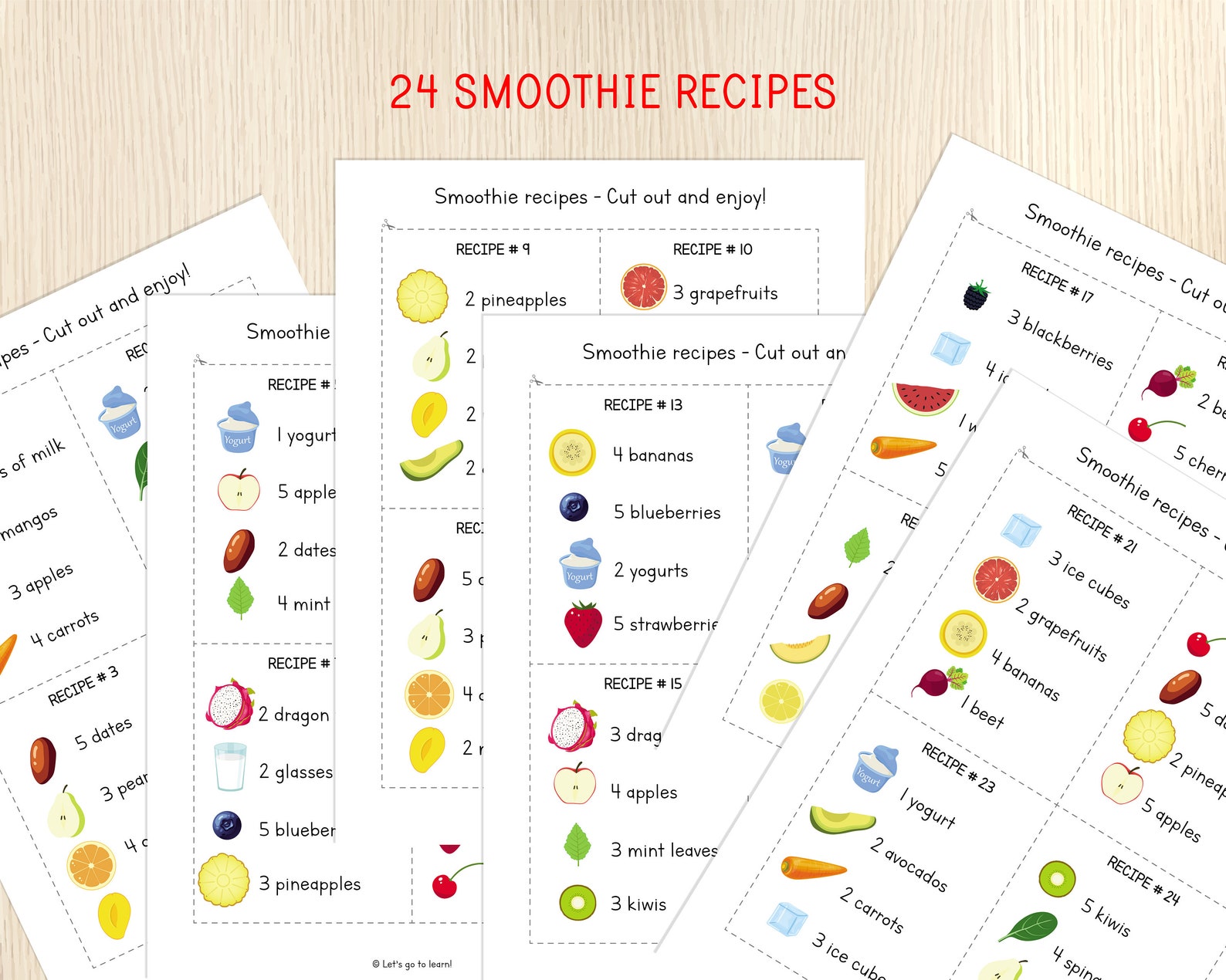 Make a Smoothie Game, Pretend Play, Dramatic Play for Kids, Cutting and ...