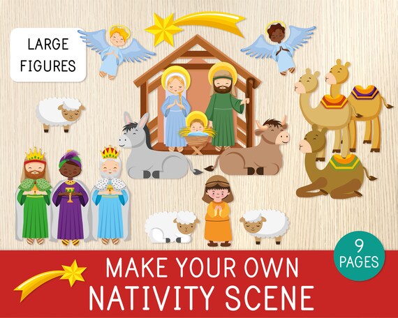 Personalisierte Weihnachtskarte Mit Krippenszene – Inkl. Umschlag, Aus Großbritannien