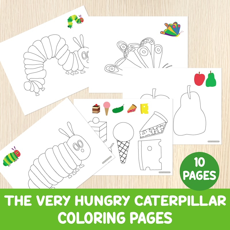 Caterpillar Colouring Book - Etsy