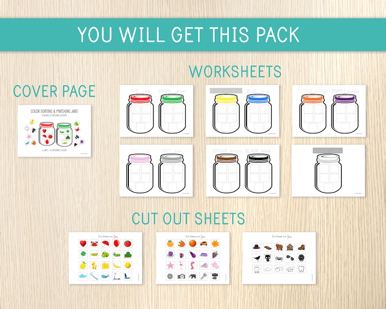Matching Color Jars Color Sorting & Matching Jars - 11 Different Colors, Matching Activity ...