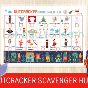Nutcracker Scavenger Hunt, Treasure Hunt Activity, Christmas Game, Nutcracker Ballet, Printable Game For Kids, Holidays Game, Ballerinas