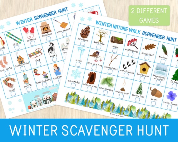 Winter Scavenger Hunt Printable Uk