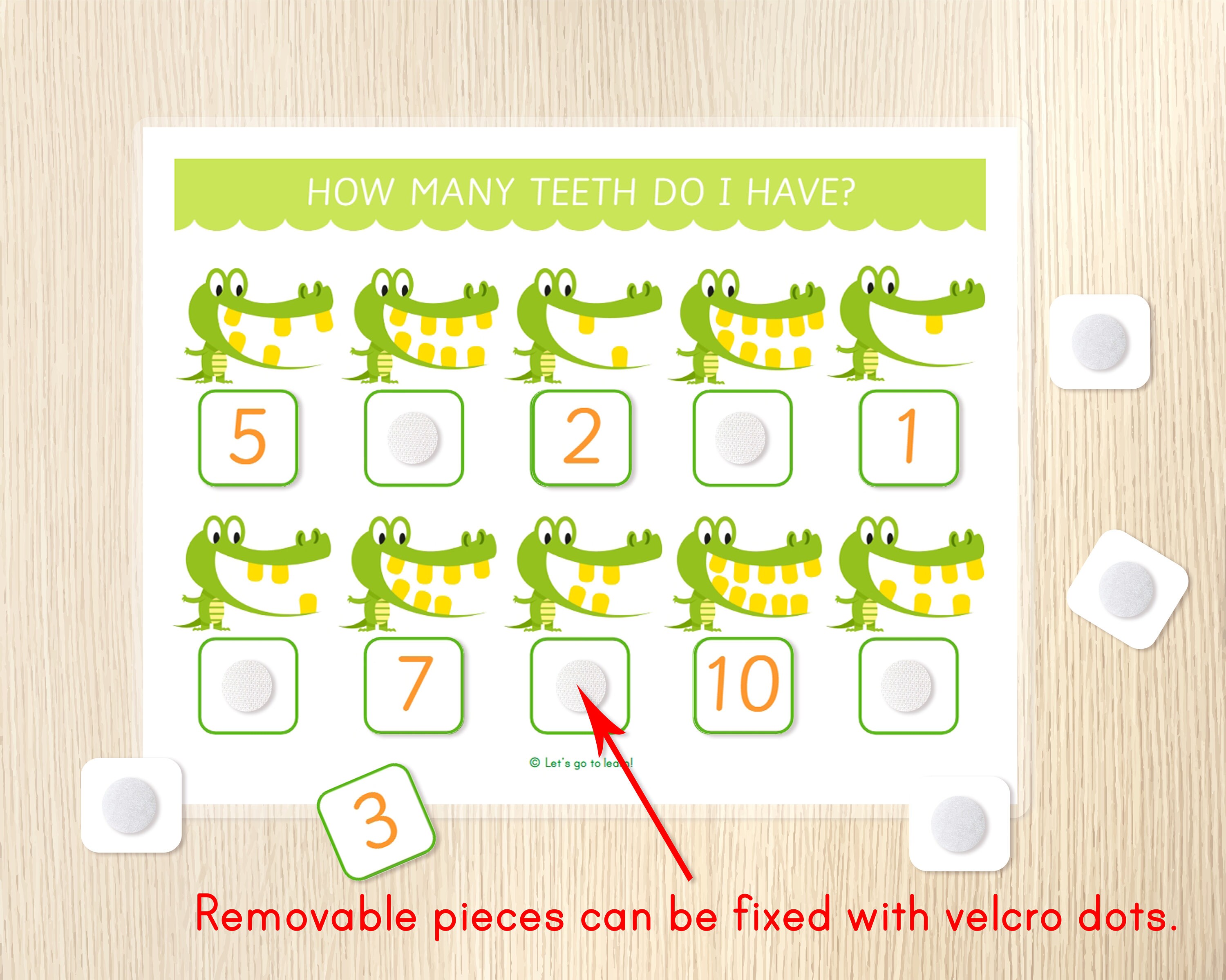 Counting Tooth Math Activity Counting Activity for Kids, 3 Math Worksheets, Busy Book Pages, Toddler ...