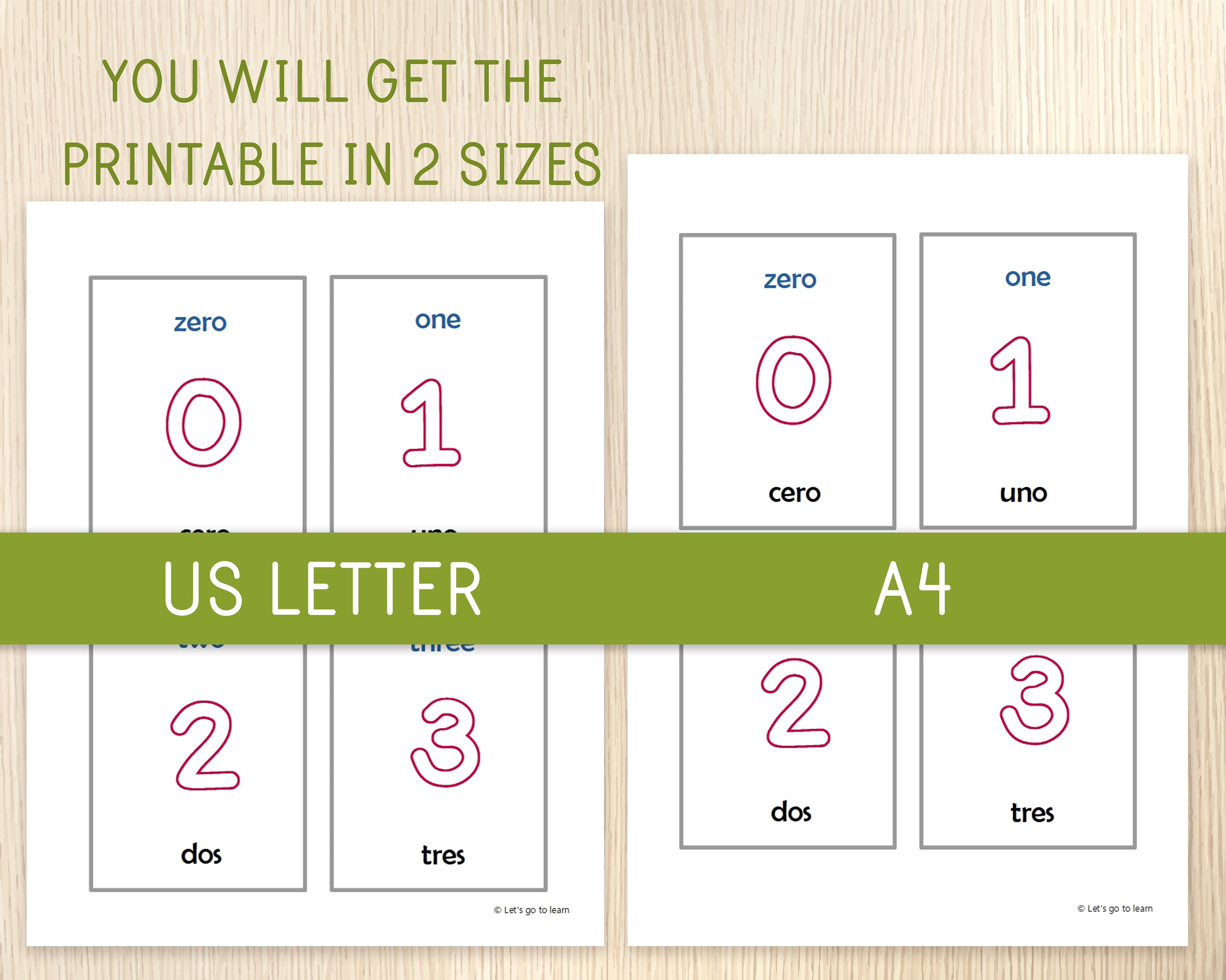 Number Flashcards in English & Spanish - Numbers 0-100 - Bilingual ...