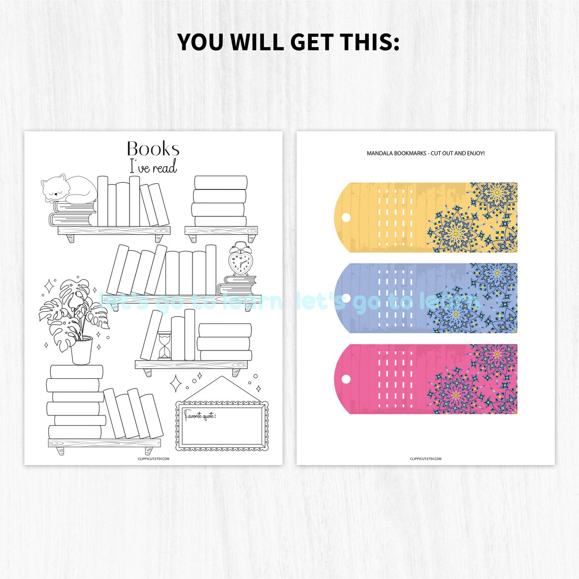 Reading Tracker Printable - Bookshelf Reading Log - Letter & A4 - Book ...