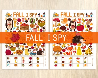 Fall I Spy Games, Autumn Activity, Seek and Find, Look and Find, Counting Activity, I Spy for Kids, Fun Stuff, Preschool, Kindergarten