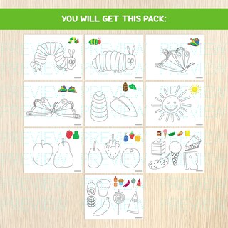 The Very Hungry Caterpillar's Coloring Placemats - 40 Tovagliette Da Colorare Per Bambini 3-5 Anni, Attività Creative A Tavola