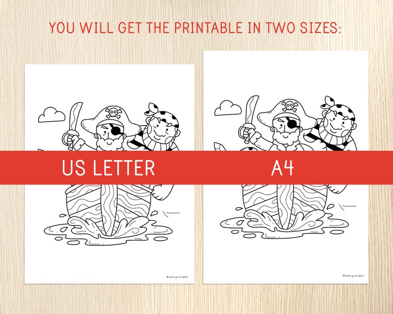 Pirates Coloring Pages, Pirates Birthday Party Activity, Coloring