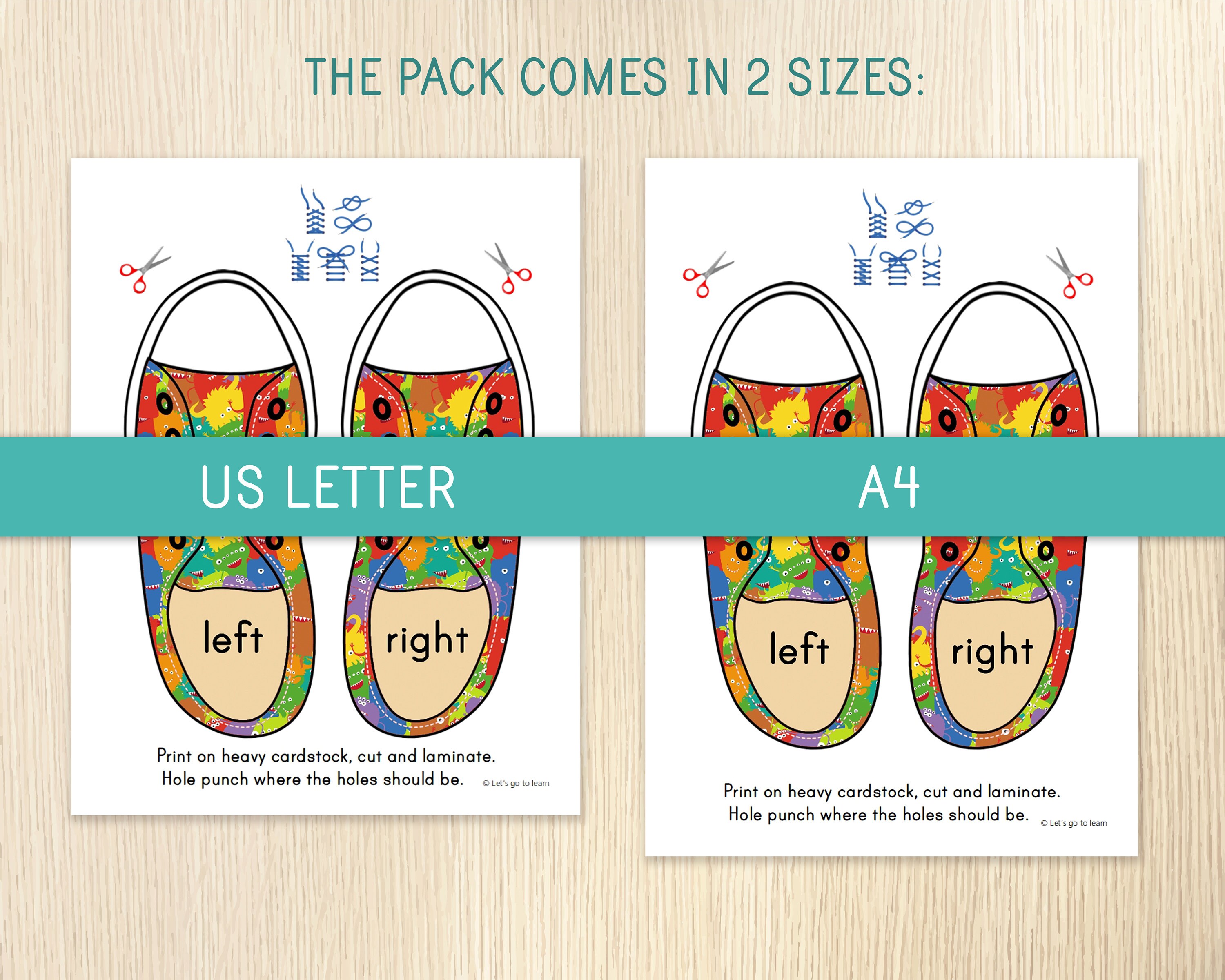 Shoe Lacing & Tying Practice - Shoelaces - 6 Designs - Fine Motor ...