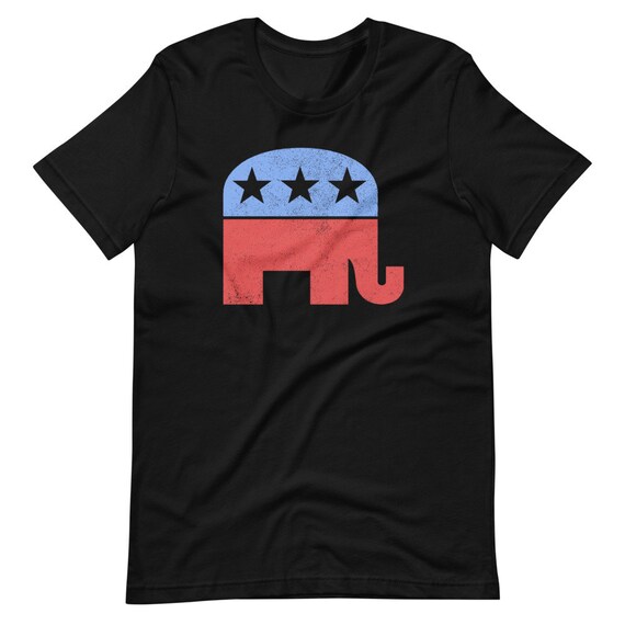 Camisa de elefante republicana estilo retro camisa republicana camisa conservadora regalo republicano camiseta unisex de manga corta afligida Etsy Espana