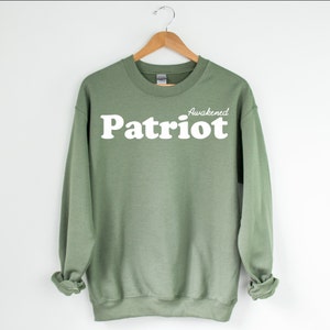 Awakened Patriot Distressed Unisex Sweatshirt, Patriot Shirt, Republican Shirt, Conservative Shirt, Republican Gifts