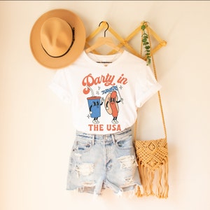 Party In The USA Distressed Unisex T-Shirt, Camila Prints, Awakened Patriot, 4th Of July Shirt, 4th Of July Shirts, USA Shirt