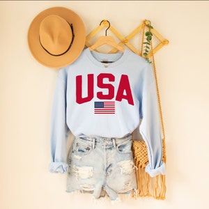 Moletom unissex dos EUA, Moletom dos EUA, Moletom patriótico, Moletom vintage dos EUA, Bandeira americana, Camisa 4 de julho, Moletons patrióticos