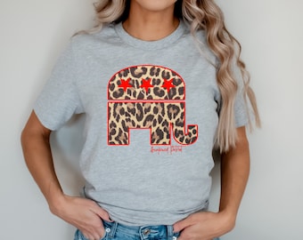 Republican Elephant Leopard Print Unisex T-Shirt, Awakened Patriot, Republican Shirt, Republican Gifts, Patriot Shirt