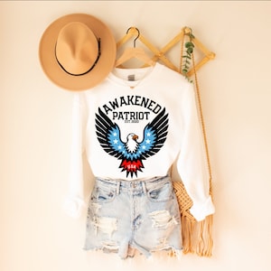 Awakened Patriot Unisex Sweatshirt, Republican Shirt, Republican Gifts, Women&#39;s Republican Shirts, Women&#39;s Patriotic Sweatshirt