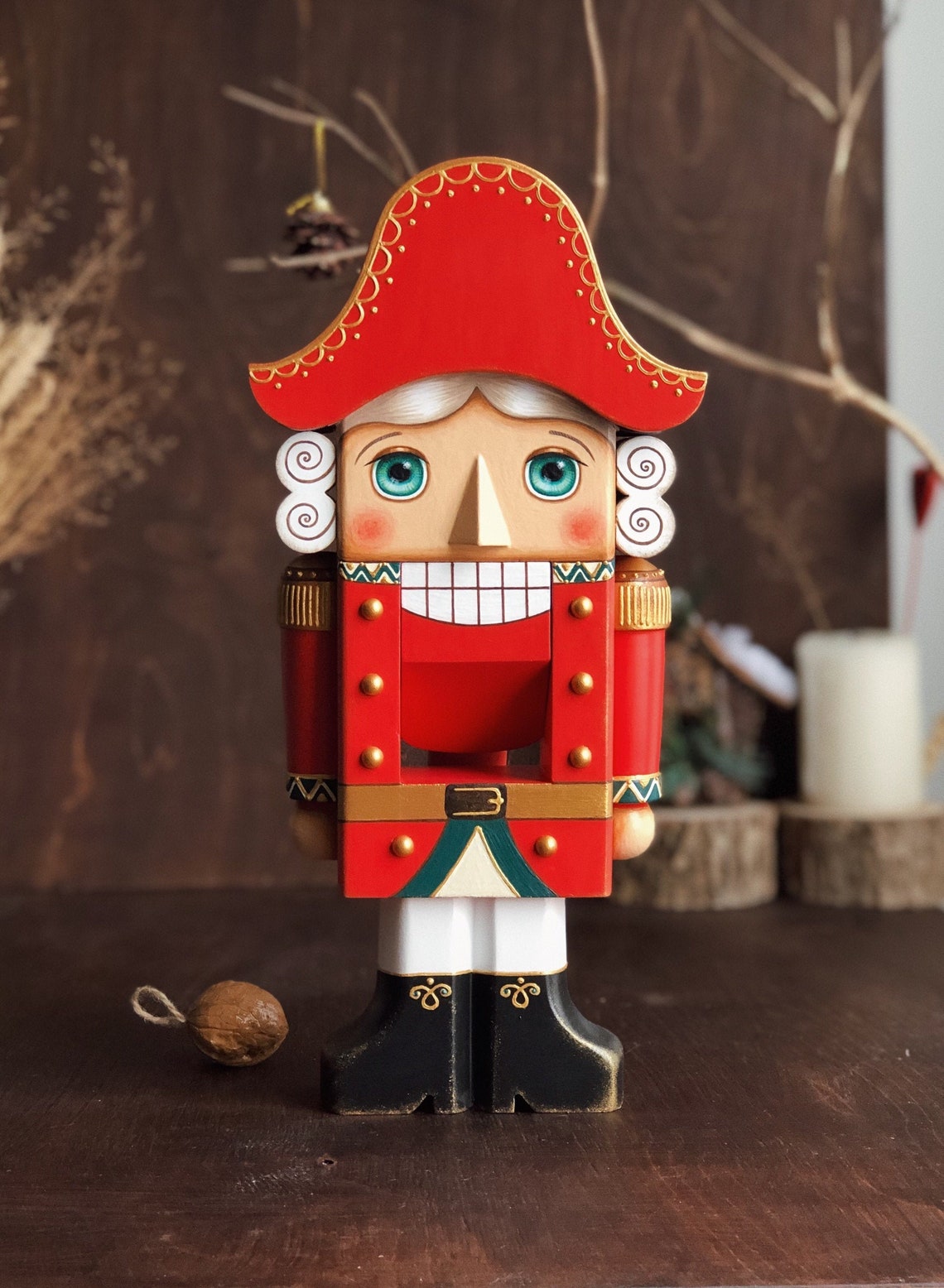 Wooden nutstake nutcracker Russian nutcracker Nutcracker Etsy