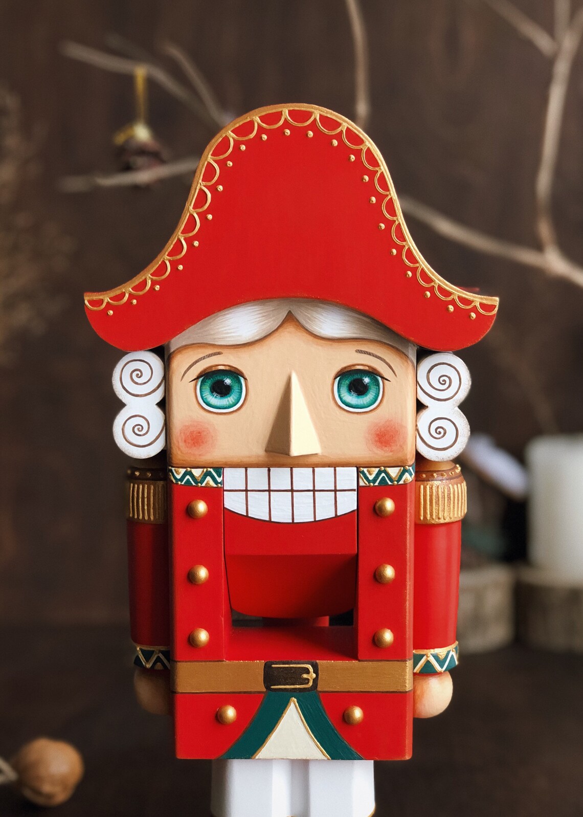 Wooden nutstake nutcracker Russian nutcracker Nutcracker Etsy