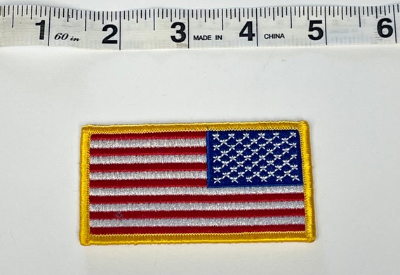 Reverse American Flag - Backwards Flag - Embroidered Plate Carrier Patch