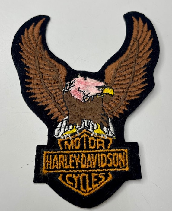 Vintage Harley Davidson Eagle Logo Patch - image 1