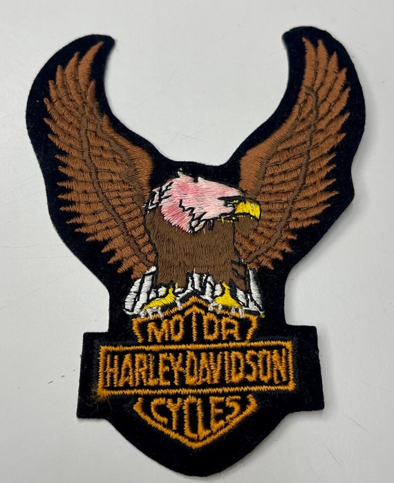 Vintage Harley Davidson Eagle Logo Patch - Gem
