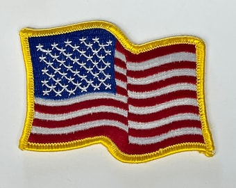 Toppa souvenir bandiera americana ondulata vintage