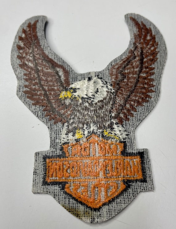 Vintage Harley Davidson Eagle Logo Patch - image 3