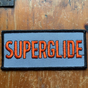 Vintage Harley Davidson SuperGlide Block Patch