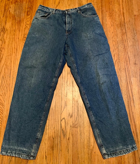 Flannel Lined Jeans size 42x30 Blue Mens Moose Creek Denim Outdoor Warm  Winter